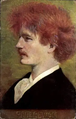 Ak Komponist und Ministerpräsident von Polen Ignacy Jan Paderewski