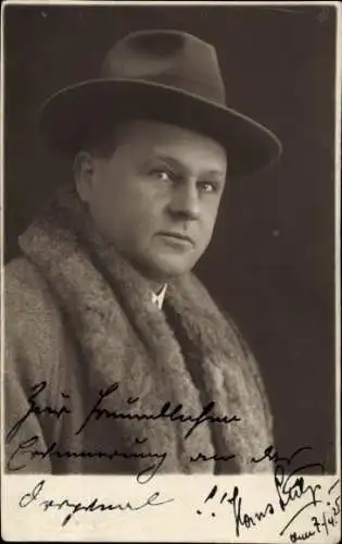 Ak Schauspieler Hans L., Portrait, Autogramm