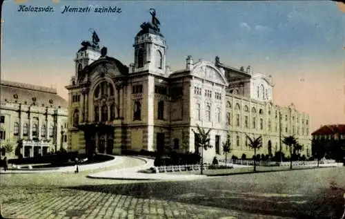 Ak Cluj Napoca Klausenburg Kolozsvar Rumänien, Theater