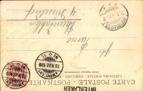 Ak Interlaken Kanton Bern Schweiz, Teilansicht, Jungfrau