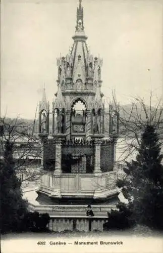 Ak Genf Genf Schweiz, Brunswick Monument