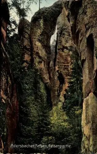 Ak Adršpach Adersbach Region Königgrätz, Adersbacher Felsen