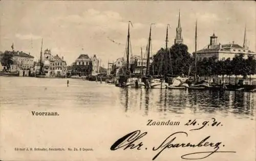 Ak Zaandam Zaanstad Nordholland, Voorzaan