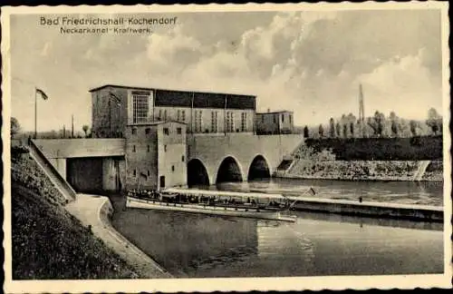 Ak Kochendorf Bad Friedrichshall in Württemberg, Neckarkanal-Kraftwerk