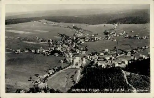 Ak Carlsfeld Eibenstock im Erzgebirge, Fliegeraufnahme