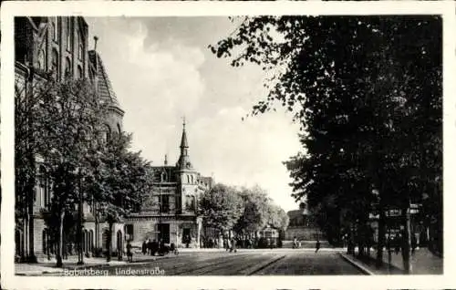 Ak Babelsberg Potsdam, Lindenstraße, Geschäfte, Straßenbahn