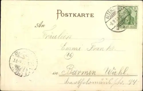 Präge Wappen Passepartout Ak Altenahr, Teilansicht