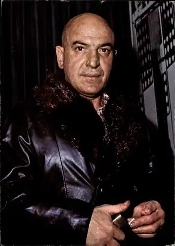 Ak Schauspieler Telly Savalas, Portrait