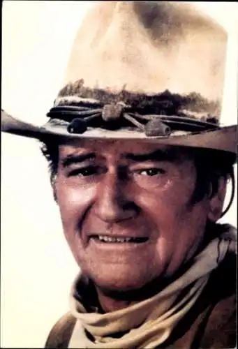 Ak Schauspieler John Wayne, Portrait, Cowboyhut