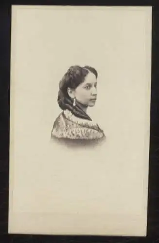 CdV Portrait Herzogin Feodora v. Sachsen-Meiningen, geb. Przn. von Hohenlohe-Langenburg