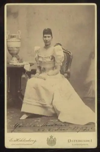 Cabinet Foto Königin Luise von Dänemark, geb. Prinzessin von Schweden