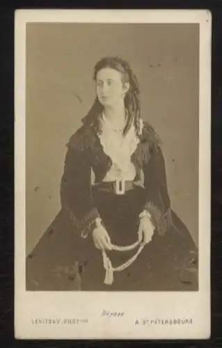 CdV Portrait Großherzogin Alexandra Josifovna von Rußland, geb. Prinzessin v. Sachsen-Altenburg