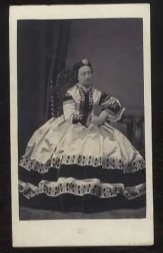 CdV Portrait Herzogin Alexandrine von Sachsen-Coburg-Gotha, geb. von Baden