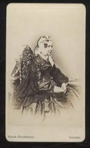 CdV Portrait Königin Maria Anna von Sachsen, geb. Prinzessin von  Bayern