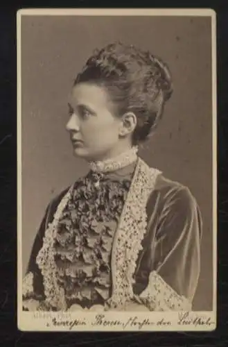 Cdv Portrait Prinzessin  Therese von Bayern