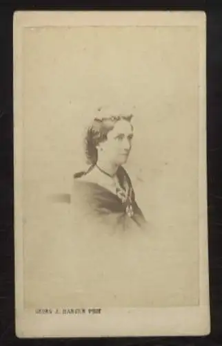 CdV Portrait Louise Königin von Dänemark, geb. von Hessen