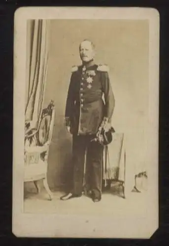 CdV Portrait Eberhard Hervarth von Bittenfeld, preußischer Generalfeldmarschall