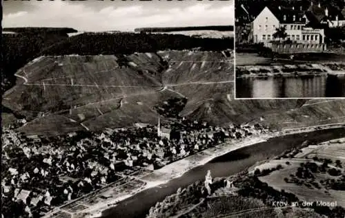 Ak Kröv an der Mosel, Gesamtansicht, Hotel Moselterrasse