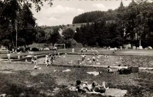 Ak Wallefeld Engelskirchen Oberbergischer Kreis, Freibad