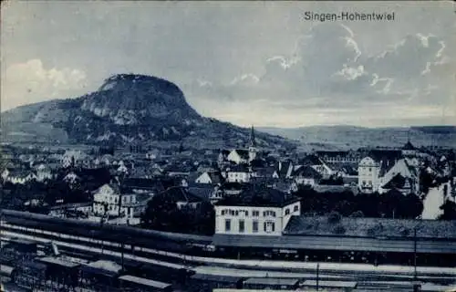 Ak Singen Hohentwiel Baden Württemberg, Gesamtansicht