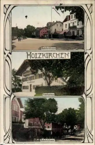 Ak Holzkirchen in Oberbayern, Bahnhofstraße, Krankenhaus