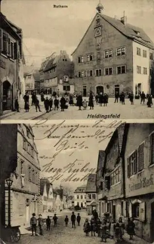 Ak Heidingsfeld Würzburg am Main Unterfranken, Rathaus, Kloster