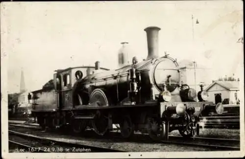 Ak Zutphen Gelderland, Lokomotive 1617, 24.9.38