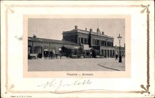 Ak Zutphen Gelderland, Bahnhof