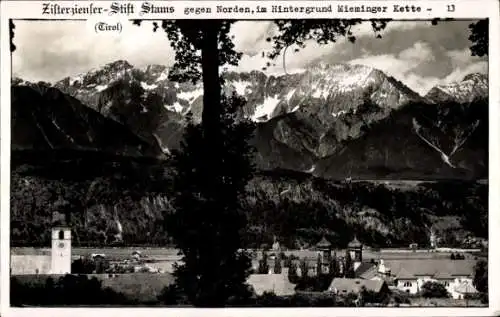 Ak Stams in Tirol, Zisterzienser-Stift gegen Norden, Mieminger Kette