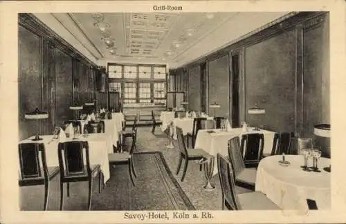 Ak Köln am Rhein, Savoy Hotel, Innenansicht Grill-Room