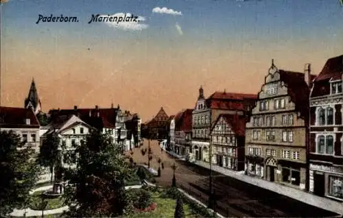 Ak Paderborn in Westfalen, Marienplatz