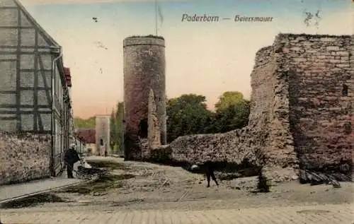 Ak Paderborn in Westfalen, Heiersmauer, Turm