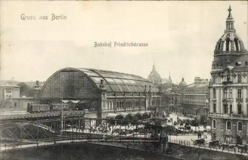 Ak Berlin Mitte, Friedrichstraße, Bahnhof