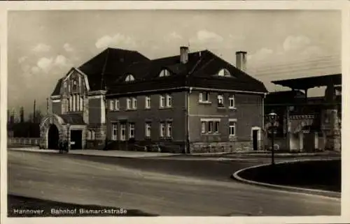 Ak Hannover, Bahnhof Bismarckstraße, Straßenansicht