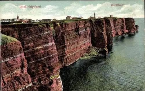 Ak Nordseeinsel Helgoland, Westklippen