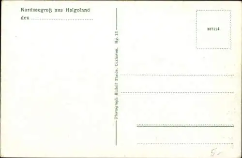 Ak Nordseeinsel Helgoland, Ostküste, Häusergruppe Oberland