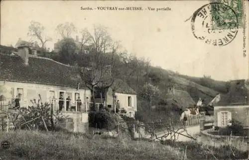 Ak Vouvray-sur-Huisne Sarthe, Teilansicht