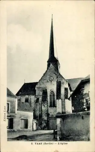 Ak Vaas Sarthe, Kirche