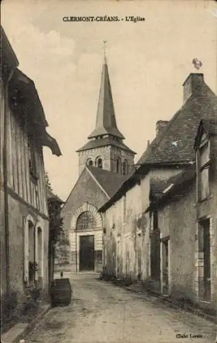 Ak Clermont Créans Sarthe, Kirche