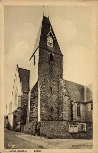 Ak Coulans sur Gée Sarthe, Kirche