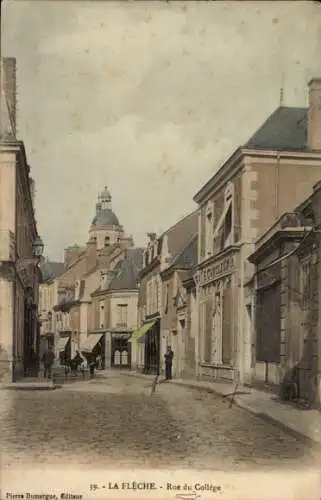 Ak La Flèche Sarthe, Rue du College