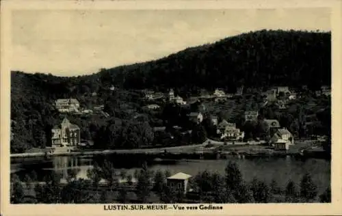 Ak Lustin Profondeville Wallonien Namur, Blick Richtung Godinne