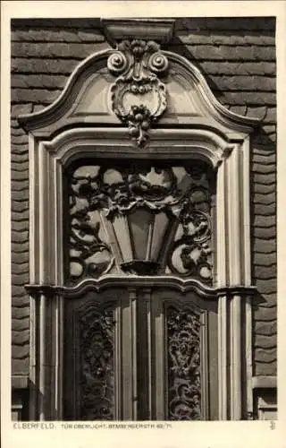 Ak Elberfeld Wuppertal, Tür Oberlicht, Bembergerstr. 69/71