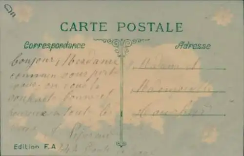 Zelluloid Ak Kitsch, Laute, Vergissmeinnicht