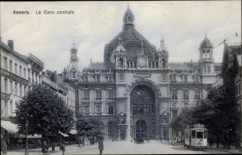 Ak Anvers Antwerpen Flandern, Hauptbahnhof