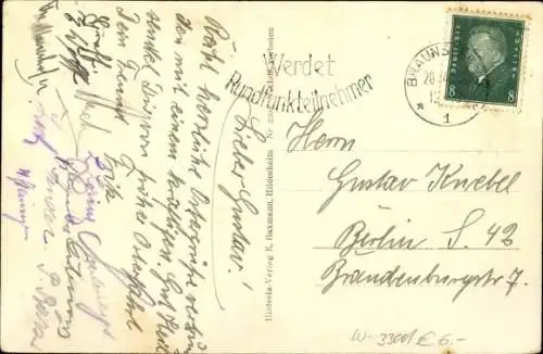 Ak Braunschweig in Niedersachsen, Weberstraße, Andreasturm