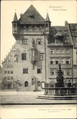 Ak Nürnberg in Mittelfranken, Nassauerhaus, Brunnen