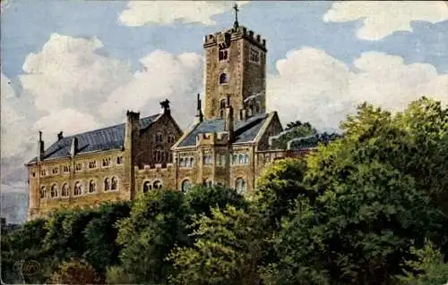 Ak Lutherstadt Eisenach in Thüringen, Wartburg, Blick von Osten