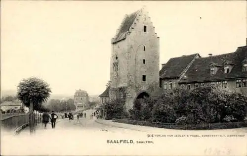 Ak Saalfeld an der Saale Thüringen, Saaltor