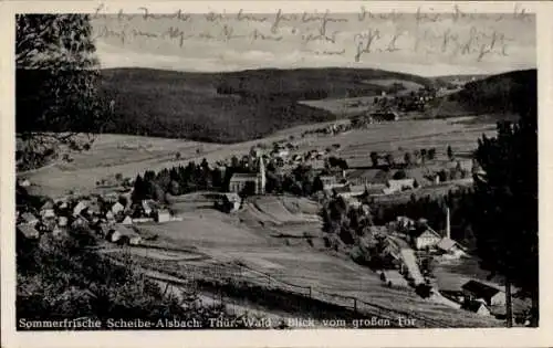 Ak Scheibe Alsbach Neuhaus am Rennweg Thüringen, Blick vom großen Tor, Panorama